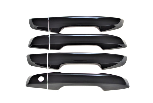 DH6276BLK 17-22 Honda CR-V No Smart Key 8 PCS Gloss Black Snap-on W/Tape Door Handle Cover Chrome Delete Kit
