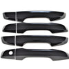 DH6276BLK 17-22 Honda CR-V No Smart Key 8 PCS Gloss Black Snap-on W/Tape Door Handle Cover Chrome Delete Kit