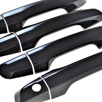 DH6276BLK 17-22 Honda CR-V No Smart Key 8 PCS Gloss Black Snap-on W/Tape Door Handle Cover Chrome Delete Kit