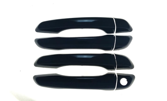 DH6278BLK 18-21 Hyundai Accent No Smart Key 8 PCS Gloss Black Snap-on W/Tape Door Handle Cover Chrome Delete Kit