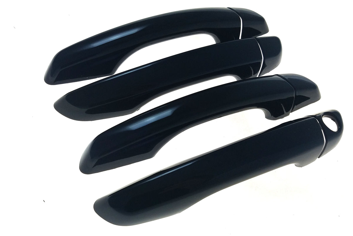 DH6278BLK 16-21 Hyundai Elantra No Smart Key 8 PCS Gloss Black Snap-on W/Tape Door Handle Cover Chrome Delete Kit