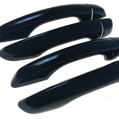 DH6278BLK 16-21 Hyundai Elantra No Smart Key 8 PCS Gloss Black Snap-on W/Tape Door Handle Cover Chrome Delete Kit