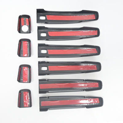 DH6280BLK 10-16 Buick LaCrosse W/ Smart Key 8 PCS Gloss Black Snap-on W/Tape Door Handle Cover Chrome Delete Kit