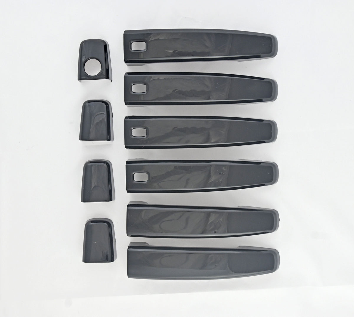 DH6280BLK 10-16 Buick LaCrosse W/ Smart Key 8 PCS Gloss Black Snap-on W/Tape Door Handle Cover Chrome Delete Kit