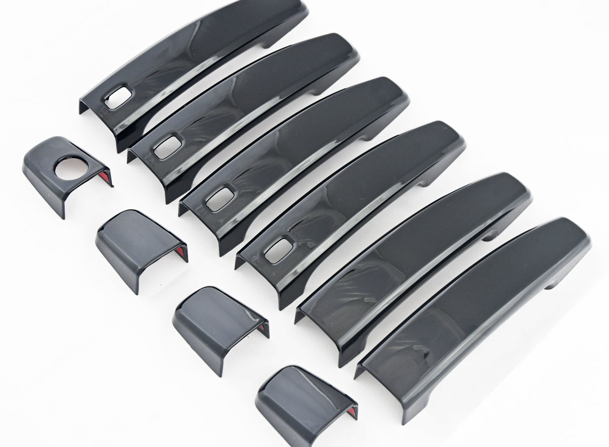 DH6280BLK 13-17 Buick Encore W/ Smart Key 8 PCS Gloss Black Snap-on W/Tape Door Handle Cover
