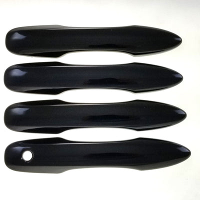 DH6284BLK 17-22 Toyota Prius Works over Keyless Sensors 4 PCS Gloss Black Snap-on W/Tape Door Handle Cover