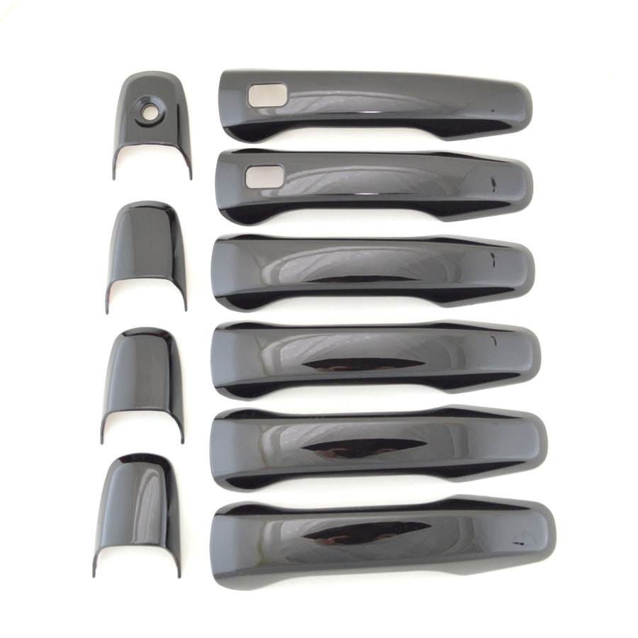 DH6287BLK 11-19 Ford Explorer W/ Smart Key 10 PCS Gloss Black Snap-on W/Tape Door Handle Cover