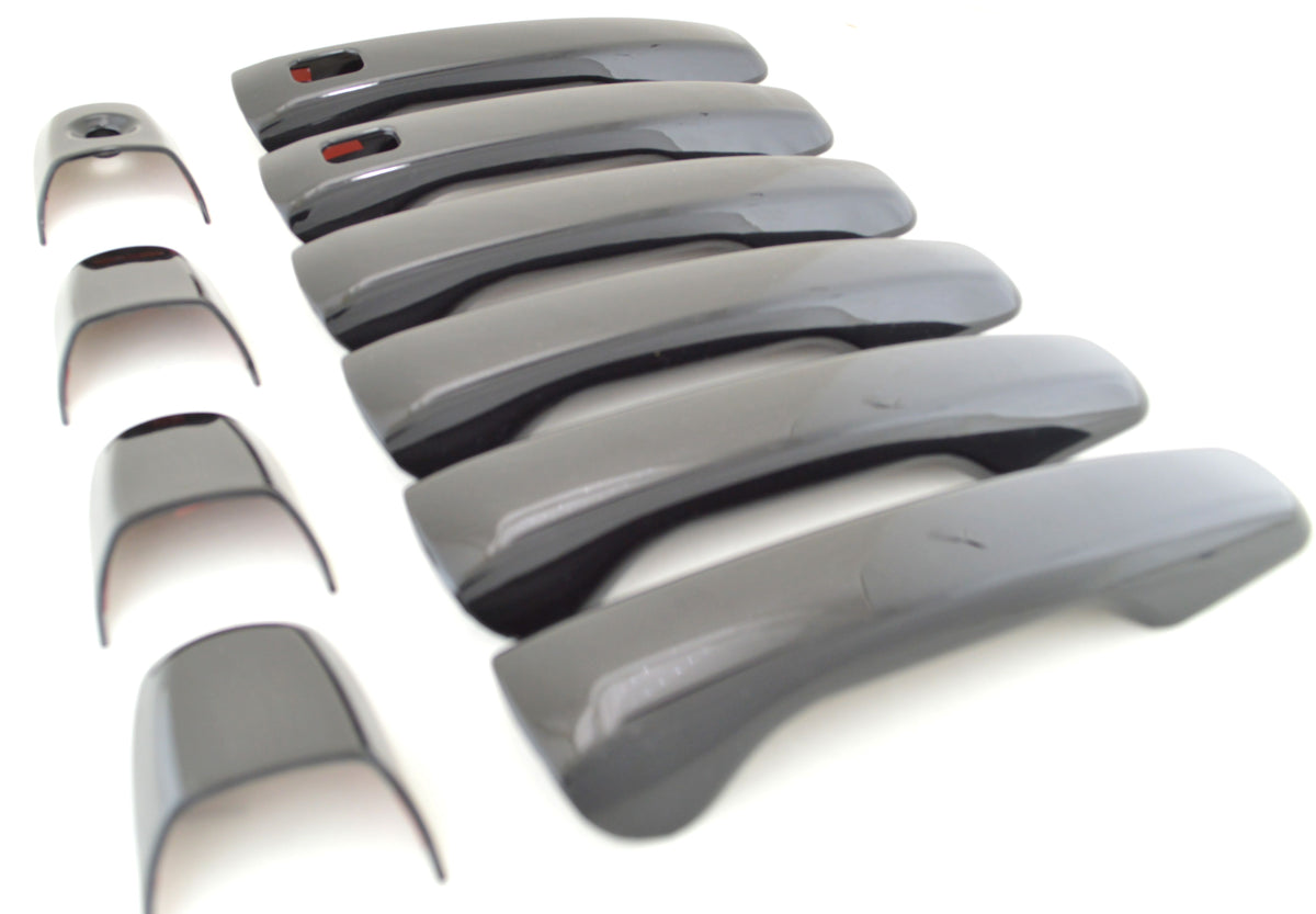 DH6287BLK 11-19 Ford Explorer W/ Smart Key 10 PCS Gloss Black Snap-on W/Tape Door Handle Cover