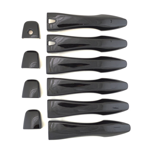 DH6289BLK 13-18 Nissan Altima W/ or W/O Smart Key 10 PCS Gloss Black Snap-on W/Tape Door Handle Cover