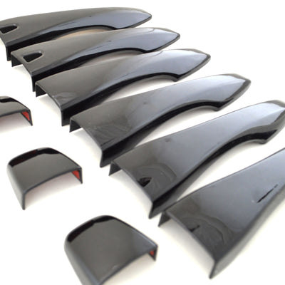 DH6289BLK 13-18 Nissan Altima W/ or W/O Smart Key 10 PCS Gloss Black Snap-on W/Tape Door Handle Cover