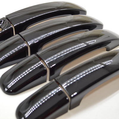 DH6291BLK 19-22 Ford Ranger No Smart Key 8 PCS Gloss Black Snap-on W/Tape Door Handle Cover