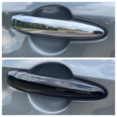 DH6292BLK 19-22 Nissan Altima W/ or W/O Smart Key 10 PCS Gloss Black Snap-on W/Tape Door Handle Cover