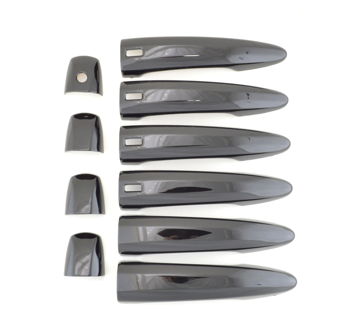 DH6292BLK 2022 Nissan Pathfinder W/ or W/O Smart Key 10 PCS Gloss Black Snap-on W/Tape Door Handle Cover