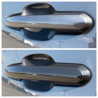 DH6299BLK 20-21 Toyota Highlander Works over Keyless Sensors 4 PCS Gloss Black Snap-on W/Tape Door Handle Cover