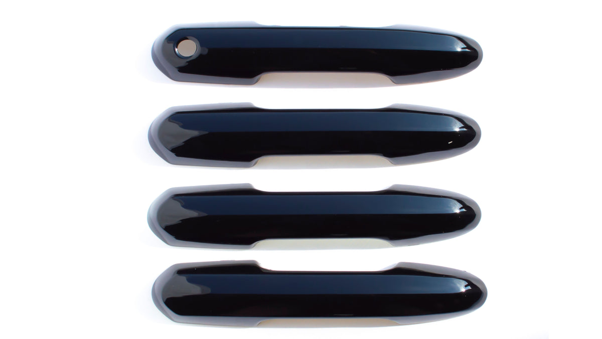 DH6299BLK 19-21 Toyota RAV4 Works over Keyless Sensors 4 PCS Gloss Black Snap-on W/Tape Door Handle Cover