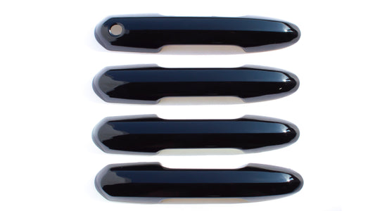 DH6299BLK 20-21 Toyota Highlander Works over Keyless Sensors 4 PCS Gloss Black Snap-on W/Tape Door Handle Cover