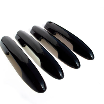 2020-2022 Toyota Highlander Works over Keyless Sensors 4 PCS Gloss Black Snap-on W/Tape Door Handle Cover Chrome Delete Kit