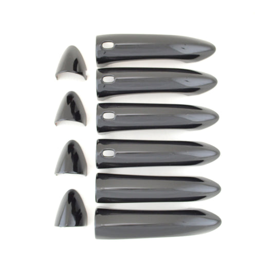 DH6302BLK 16-19 Chevrolet Cruze W/ Smart Key 10 PCS Gloss Black Snap-on W/Tape Door Handle Cover