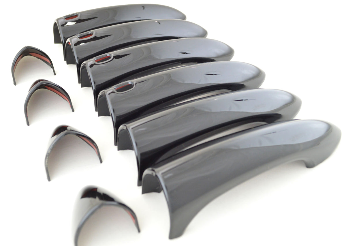 DH6302BLK 17-20 Buick Envision W/ Smart Key 10 PCS Gloss Black Snap-on W/Tape Door Handle Cover