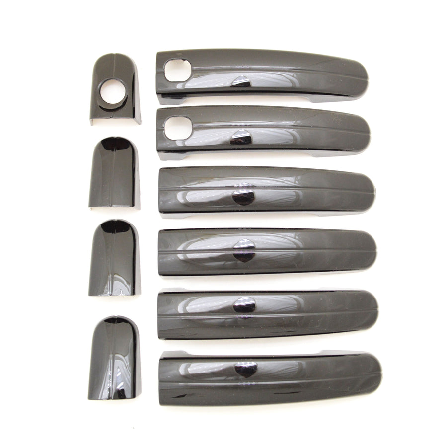 DH6306BLK 12-19 Ford Escape W/ or W/O Smart Key 10 PCS Gloss Black Snap-on W/Tape Door Handle Cover