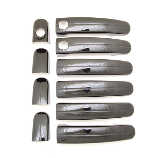 DH6306BLK 14-19 Ford Transit Connect W/ or W/O Smart Key 10 PCS Gloss Black Snap-on W/Tape Door Handle Cover
