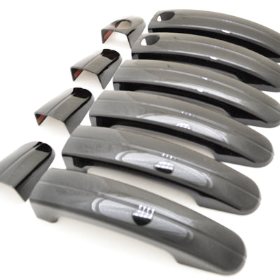 DH6306BLK 12-19 Ford Escape W/ or W/O Smart Key 10 PCS Gloss Black Snap-on W/Tape Door Handle Cover