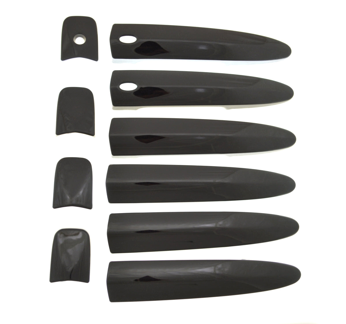 DH6307BLK 13-21 Nissan Leaf W/ or W/O Smart Key 10 PCS Gloss Black Snap-on W/Tape Door Handle Cover