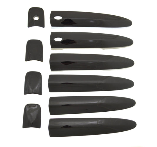 DH6307BLK 13-21 Nissan Leaf W/ or W/O Smart Key 10 PCS Gloss Black Snap-on W/Tape Door Handle Cover