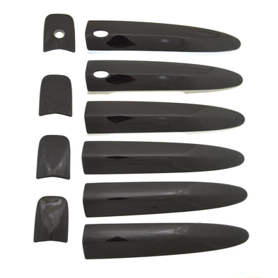 DH6307BLK 13-21 Nissan Leaf W/ or W/O Smart Key 10 PCS Gloss Black Snap-on W/Tape Door Handle Cover