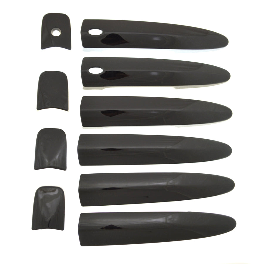 DH6307BLK 13-21 Nissan Leaf W/ or W/O Smart Key 10 PCS Gloss Black Snap-on W/Tape Door Handle Cover