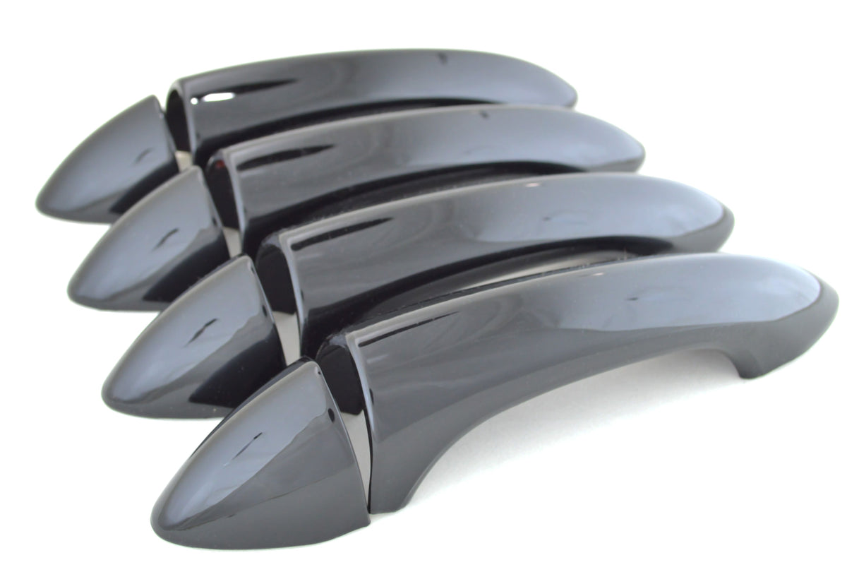 DH6308BLK 16-19 Chevrolet Cruze No Smart Key 8 PCS Gloss Black Snap-on W/Tape Door Handle Cover
