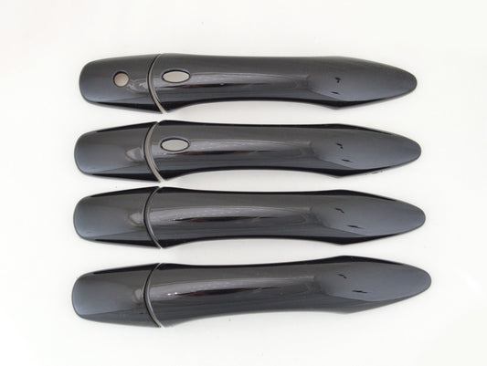DH6311BLK 14-20 Infiniti QX70 W/ Smart Key 8 PCS Gloss Black Snap-on W/Tape Door Handle Cover