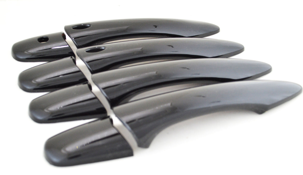 DH6311BLK 17-22 Nissan Armada W/ Smart Key 8 PCS Gloss Black Snap-on W/Tape Door Handle Cover