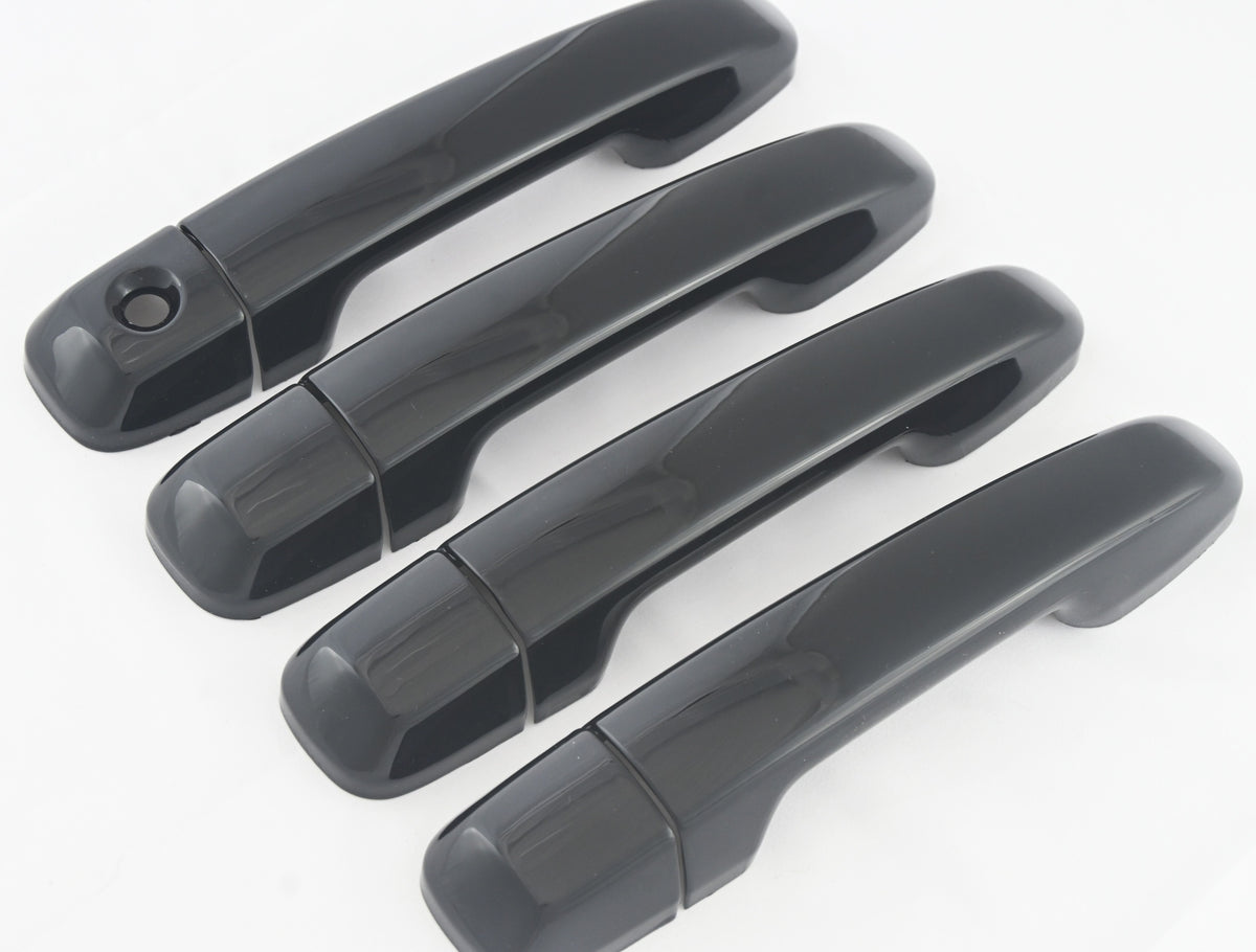 DH6312BLK 10-22 Toyota 4Runner Does not fit Limited Works over Keyless Sensors 8 PCS Gloss Black Snap-on W/Tape Door Handle Cover Chrome Delete Kit