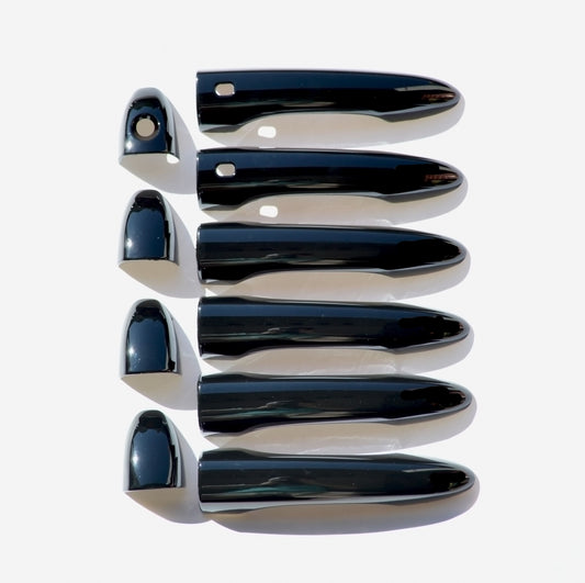 DH6313BLK 15-17 Chrysler 200 W/ or W/O Smart Key 10 PCS Gloss Black Snap-on W/Tape Door Handle Cover Chrome Delete Kit