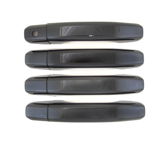 DH6315BLK 21-22 Chevrolet Tahoe No Smart Key 8 PCS Gloss Black Snap-on W/Tape Door Handle Cover Chrome Delete Kit