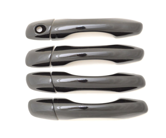 DH6317BLK 16-20 Kia Sorento No Smart Key 8 PCS Gloss Black Snap-on W/Tape Door Handle Cover Chrome Delete Kit