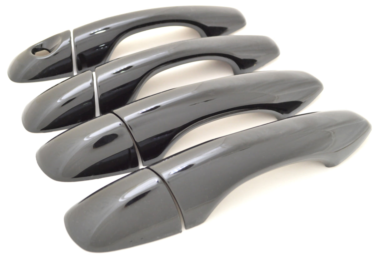 DH6317BLK 16-20 Kia Sorento No Smart Key 8 PCS Gloss Black Snap-on W/Tape Door Handle Cover Chrome Delete Kit