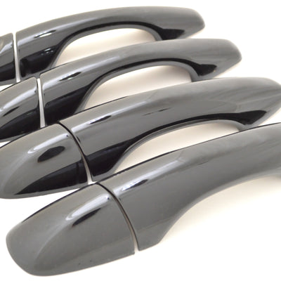 DH6317BLK 16-20 Kia Sorento No Smart Key 8 PCS Gloss Black Snap-on W/Tape Door Handle Cover Chrome Delete Kit