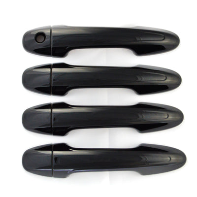 DH6320BLK 13-18 Toyota RAV4 Works over Keyless Sensors 8 PCS Gloss Black Snap-on W/Tape Door Handle Cover Chrome Delete Kit