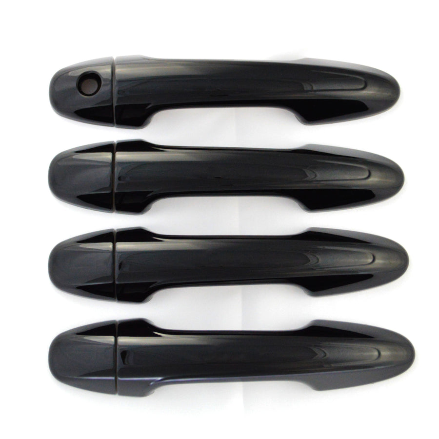 DH6320BLK 13-18 Toyota RAV4 Works over Keyless Sensors 8 PCS Gloss Black Snap-on W/Tape Door Handle Cover Chrome Delete Kit