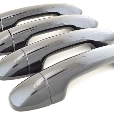 DH6320BLK 13-18 Toyota RAV4 Works over Keyless Sensors 8 PCS Gloss Black Snap-on W/Tape Door Handle Cover Chrome Delete Kit