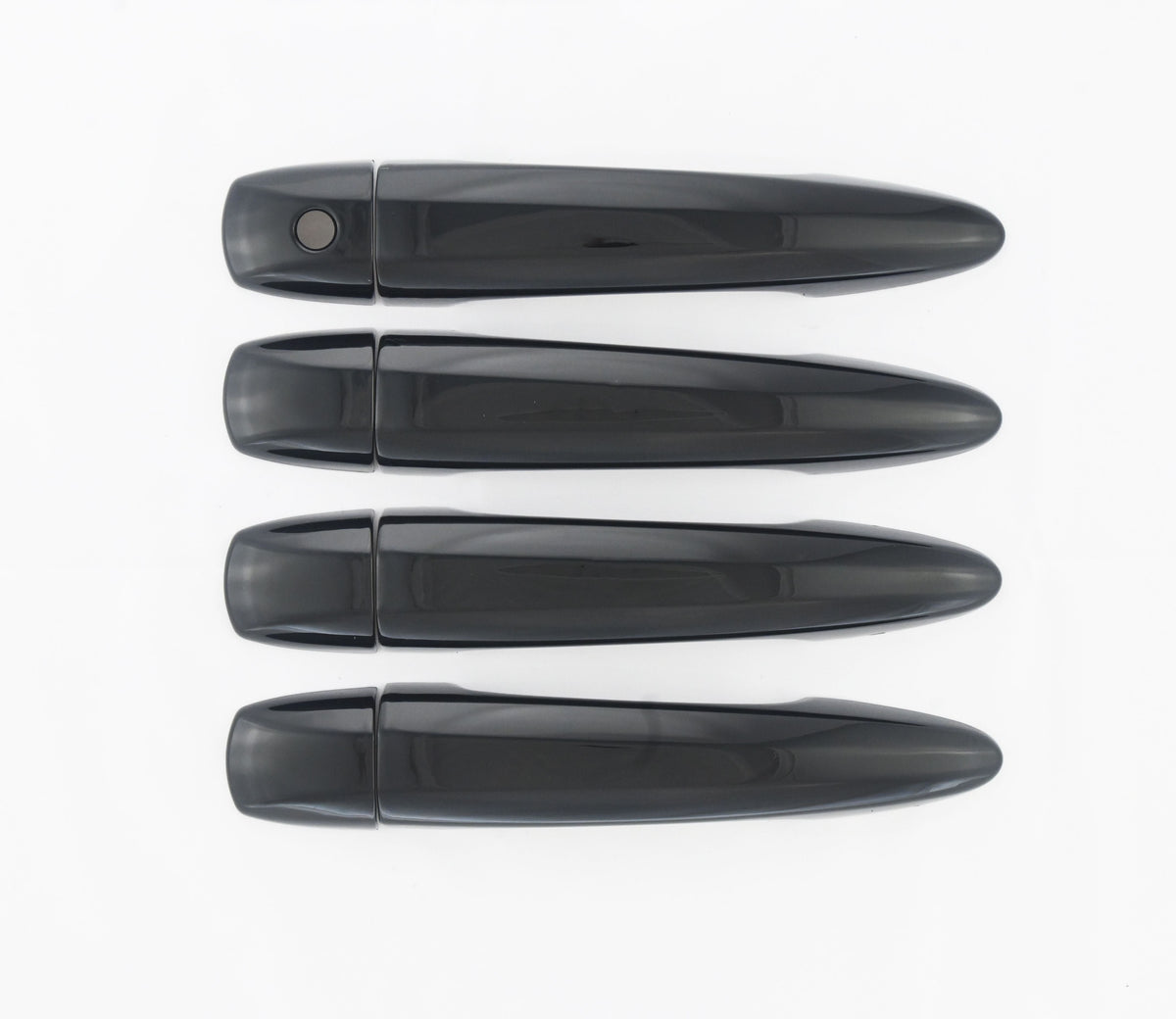 DH6326BLK 21-22 Nissan Rogue No Smart Key 8 PCS Gloss Black Snap-on W/Tape Door Handle Cover Chrome Delete Kit