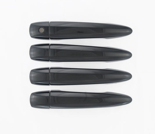 DH6326BLK 21-22 Nissan Rogue No Smart Key 8 PCS Gloss Black Snap-on W/Tape Door Handle Cover Chrome Delete Kit