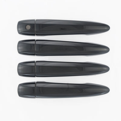 DH6326BLK 21-22 Nissan Rogue No Smart Key 8 PCS Gloss Black Snap-on W/Tape Door Handle Cover Chrome Delete Kit