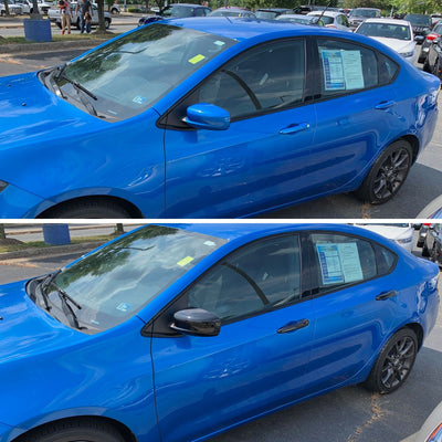 DH6313BLK 14-16 Dodge Dart W/ or W/O Smart Key 10 PCS Gloss Black Snap-on W/Tape Door Handle Cover Chrome Delete Kit