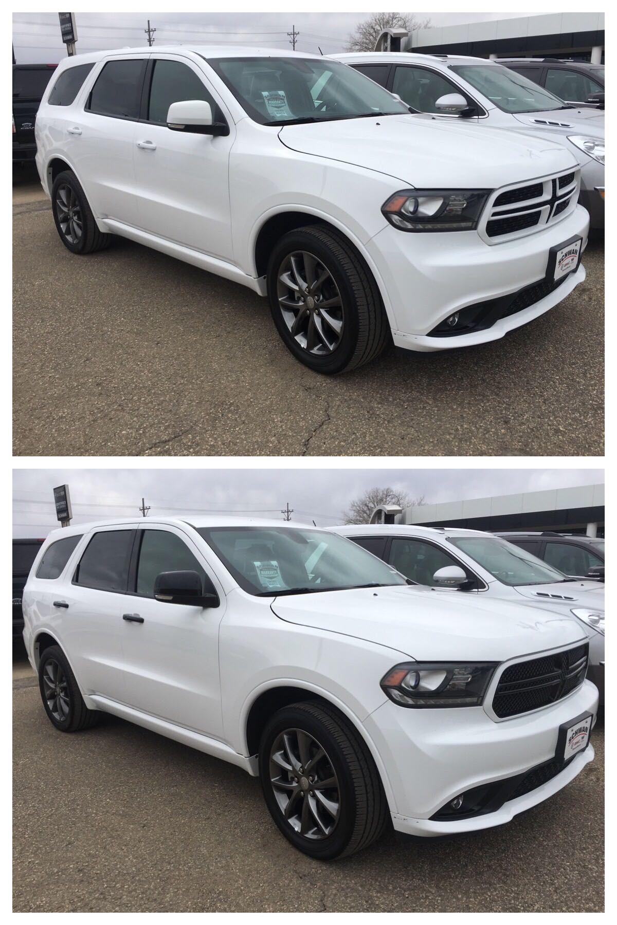 ABS6435BLK 14-21 Dodge Durango SXT/SXT PLUS/LIMITED /CITADEL/RT 1 PC Gloss Black Tape-on Grille Overlay Chrome Delete Kit