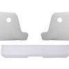 Gloss White 2009-2018 Ram - Rear BUMPERSHELLZ™  Truck Bumper Caps Chrome Delete Kit With reverse sensors and Exhaust Cut-outs