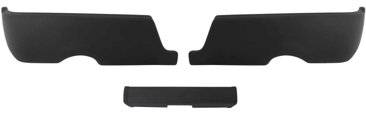 2009-2018 Ram - Rear BUMPERSHELLZ™ - Chrome Delete Truck Bumper Caps Chrome Delete Kit With dual exhaust