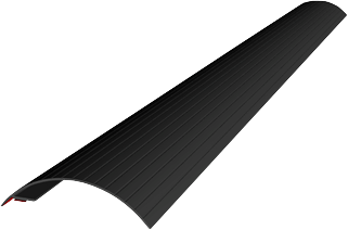 GapShield Universal Tailgate Gap Cover displayed against a pristine white background, highlighting its flexible, durable design for universal fit